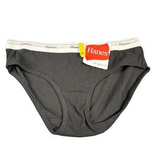 Hanes Originals Women’s Size Medium Panty Bikini Black New With Tags